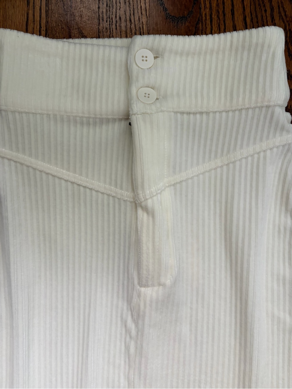 NWT Free People Roxy Rib Pencil Midi Skirt Creme XS High Waist Ribbed $78 - Picture 7 of 10